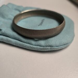 Tiffany & Co. RARE Fine Somerset Mesh Medium Bangle in Silver